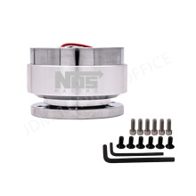 (Silver) New Black Steering Wheel Snap Off Quick Release Hub Adapter NOS Racing Boss kit Universal Car Styling