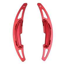 (Red) For BMW M2 F87 M3 F80 M4 F82 M6 F06 F12 2016 2017 Steering Wheel Gear Shifters Paddle Extension Aluminum Alloy Cover Trim 2PCS