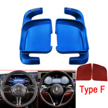 (Type F Blue) Shifter Paddle For Mercedes Benz 2022 C E Class W206 W223 C180 C220d All-Terrain AMG Line Car Steering Wheel DSG Shift Extension
