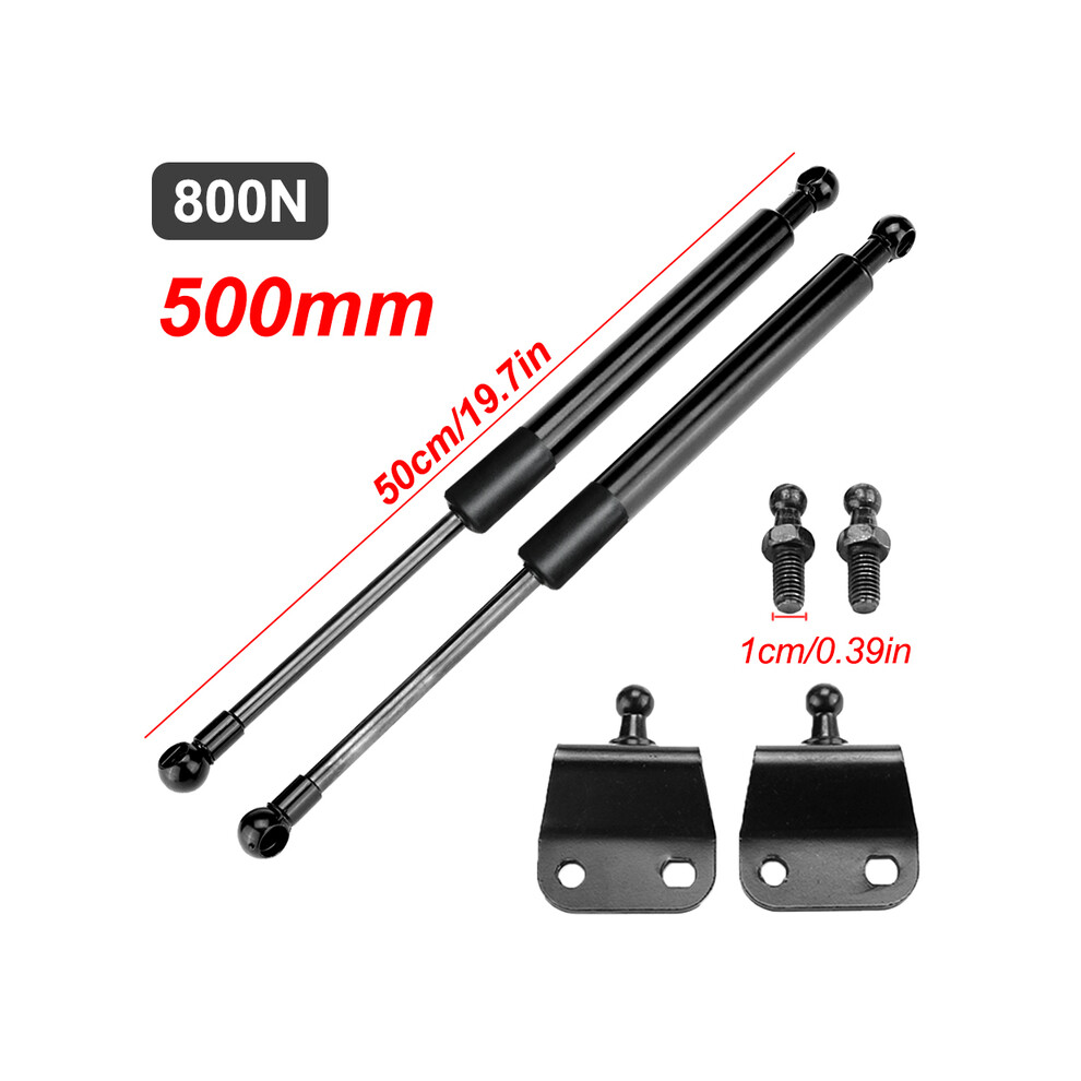 (500Mm) 1Set 300-600Mm Universal Gas Springs Struts Bonnet Hood Support Rod 800N Metal Shock Lift For Auto Caravans Replacement Kits Black 8704304467300