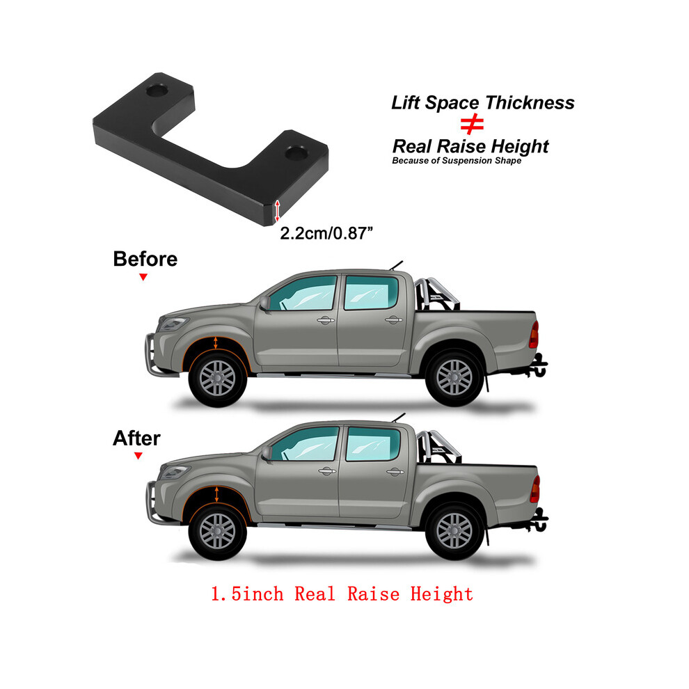 (1.5 Inch) 0.5Inch-2.5Inch Front Leveling Lift Kit Chevy Silverado 2007-2018 For Gmc Sierra 1500 2Wd 4Wd Black 8704304466136