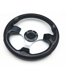 (Carbon Fiber) Universal Car Steering wheel Aluminum Leather 320mm/13 inch Racing Sport Steering Wheels With Horn and Logo