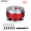 (Red) Universal Car Tuning Steering Wheel Quick Release Hub Adapter Snap Off Boss Kit Auto Accessories 1