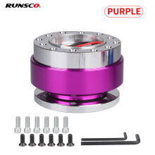 (Purple) Universal Car Tuning Steering Wheel Quick Release Hub Adapter Snap Off Boss Kit Auto Accessories