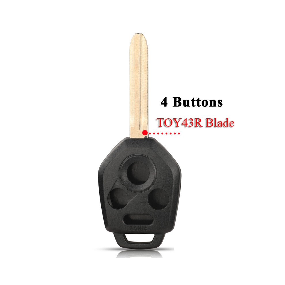 (4Button Toy43r) Car Remote Key Shell 3 Buttons For Subaru Forester Outback Legacy 2008- 2014 Key Fob Case Replacement 8704304466549