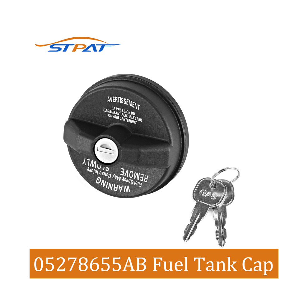 Stpat 05278655Ab Fuel Tank Cap With Key For Jeep Wrangler Cherokee Grand Cheroke Dodge Challenger Ram Replacement Accessories 8704304470584