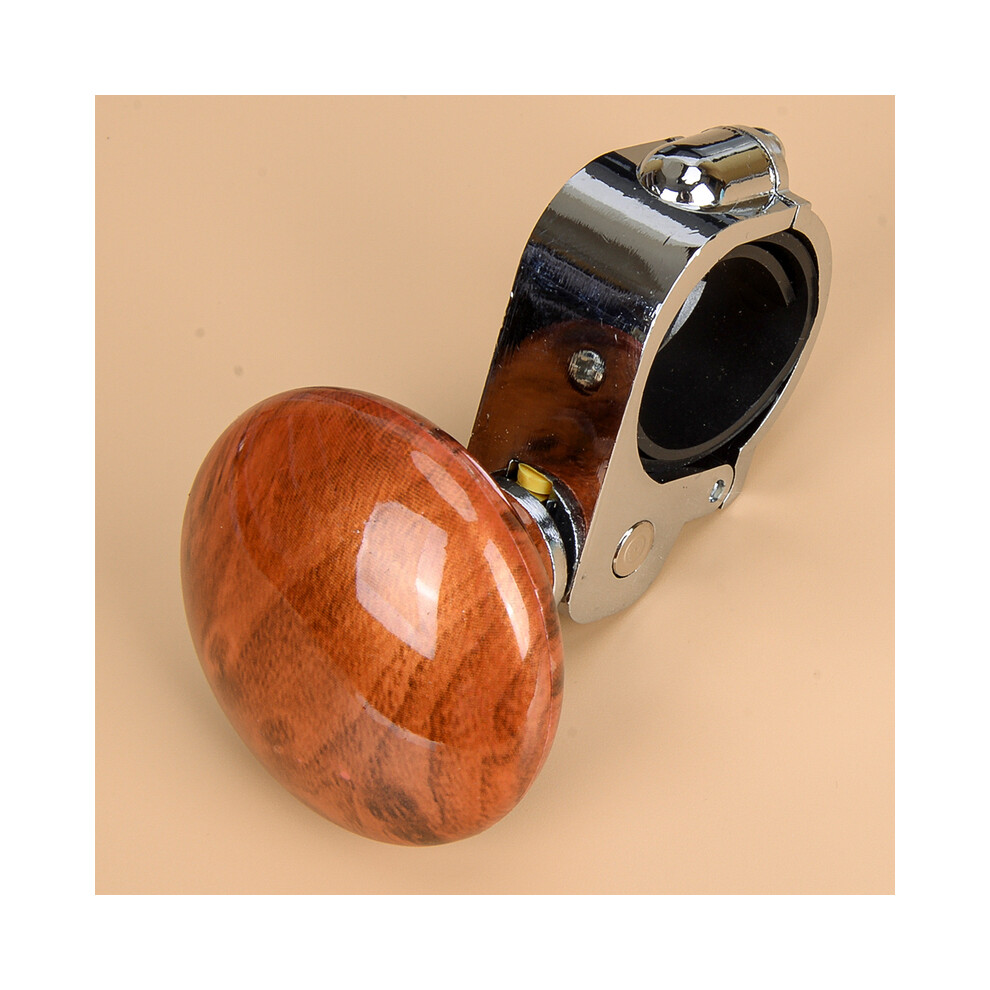 Universal Car Truck Steering Wheel Aid Handle Power Assister Spinner Knob Ball Wood Grain 8704304475053