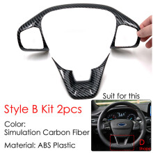 Fiber ABS Car Steering Wheel Shift Pedal Trim Interior Accessories for Ford Focus Kuga Escape 2018 2020 Fiesta MK8 Bronco