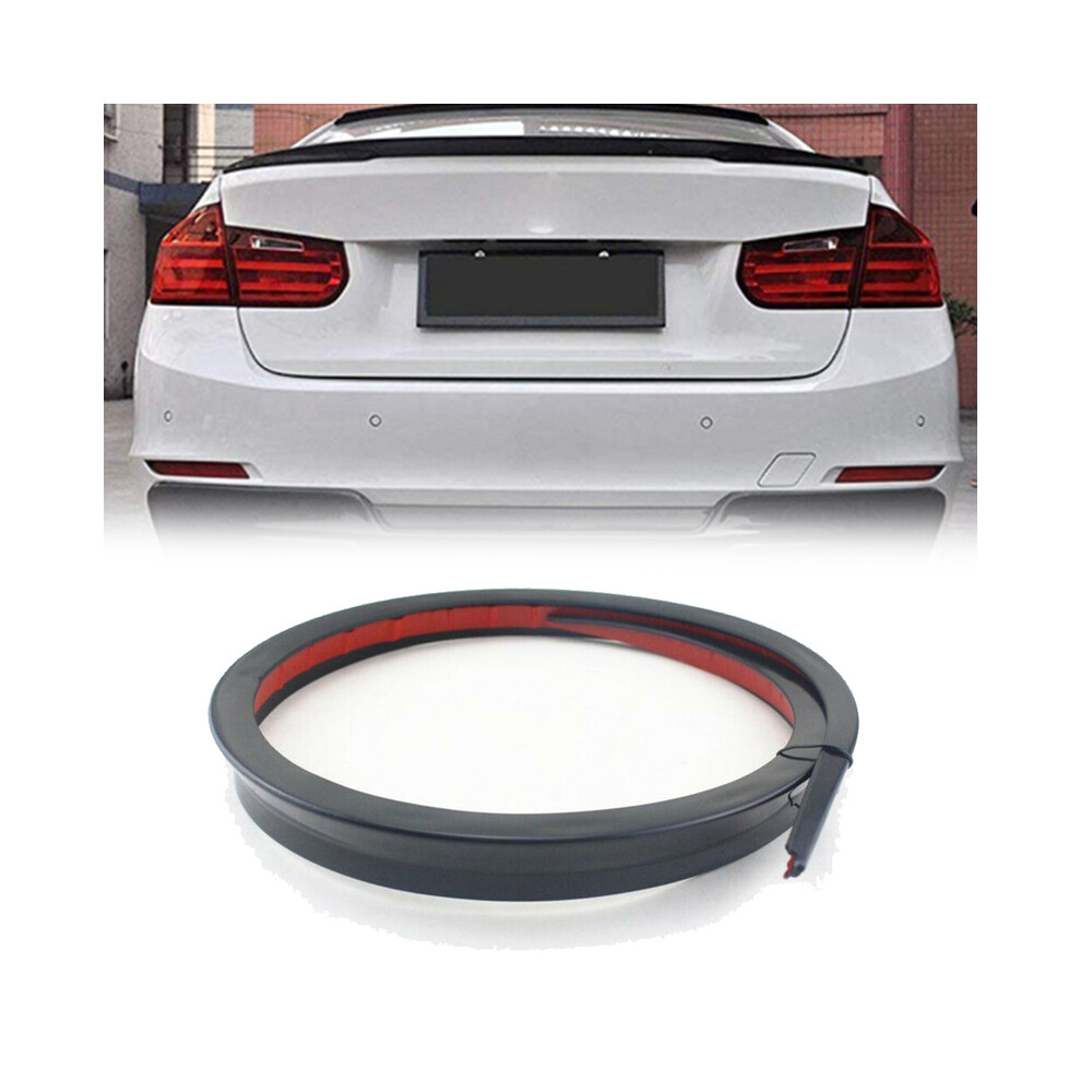 Universal 1.2M Soft Car Rear Roof Trunk Spoiler Rear Wing Lips Trim Stickers For Car Spoiler/Roof/Hatch Gate/Trunk/Bonnet Black 8704304473639