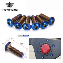 6Pcs/Lot Burnt Titanium Steering Wheel Bolts Fit A Lot Of Steering Wheel Works Round Boss Kit PQY-LS06CR-R