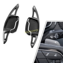 Aluminum Interior Steering Wheel Paddle Shifter Extension For Audi A3 A4 S4 B9 A5 A6 C8 A7 2020 2021 2022 2023 Black Accessories