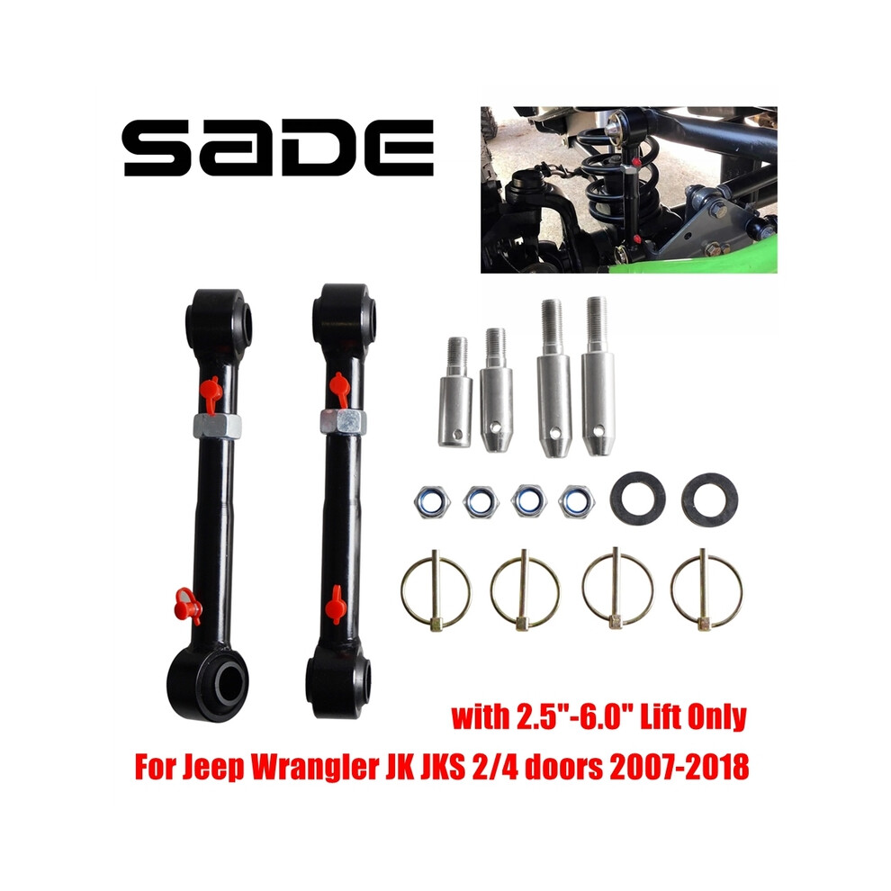 Adjustable Front Sway Bar Links Disconnect For Jeep Wrangler Jk Jks 2007-2018 With 2.5"-6.0" Lifts Stainless Steel Car Parts 8704304478146