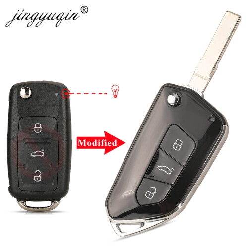 3 Buttons Car Key Shell Modified Flip Folding Key Case Golf 8 Style for ...