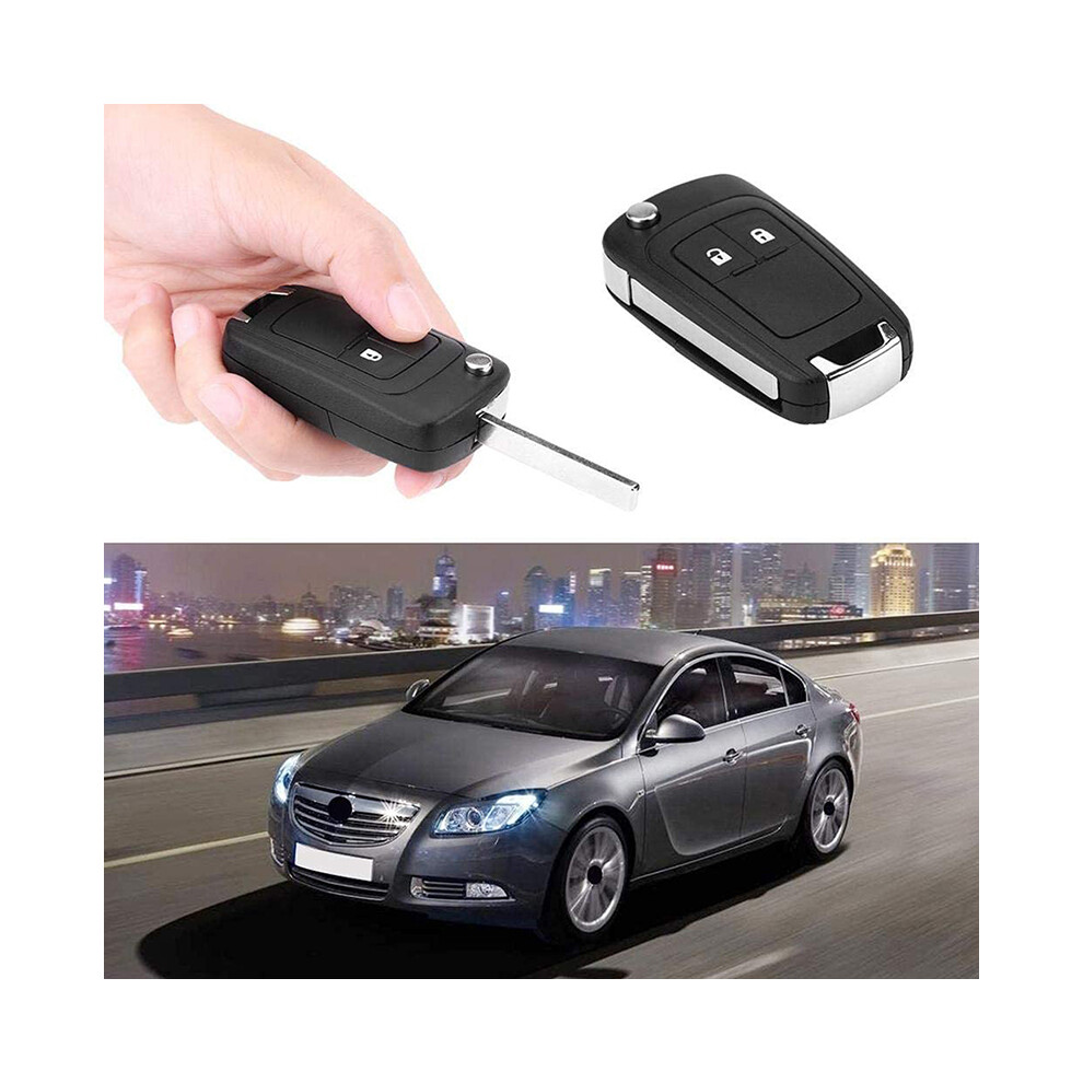 2 Button Flip Car Key Fob Case For Vauxhall Opel Astra J Insignia Zafira Meriva Black 8704304478405