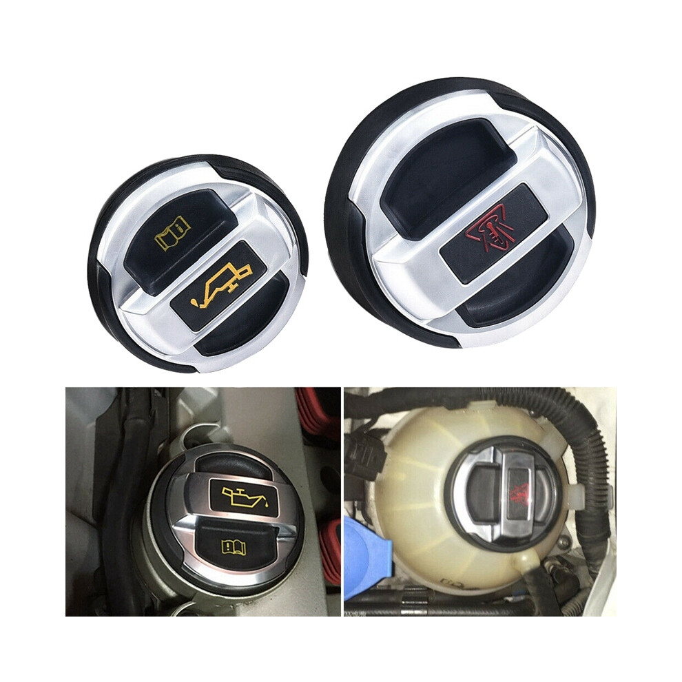 2Pcs Car Coolant Oil Expansion Tank Cap Cover For Scirocco Passat Cc -R8 420121321 420103485B 8704304476968