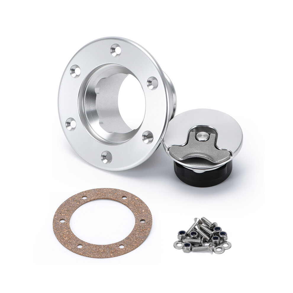 Aluminum Billet Fuel Cell / Fuel Surge Tank Cap Flush Mount 6 Bolt Mirror Polished Opening Id 35.5Mm Pqy-Slyxg01 8704304476265