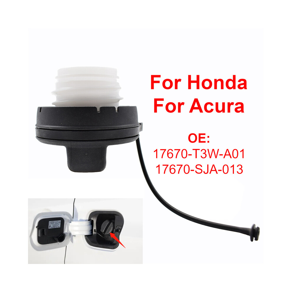 Car Inner Fuel Tank Cap Gas Petrol Oil Filler Cover 17670-T3w-A01 For Honda Civic Cr-V Accord Odyssey Pilot Jazz City Acura Fit Black 8704304480705