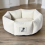 AllPetSolutions Luna Soft Dog Bed Cream Size Large 1