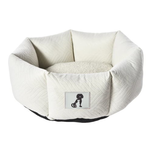 AllPetSolutions Luna Soft Dog Bed Cream Size Large 1