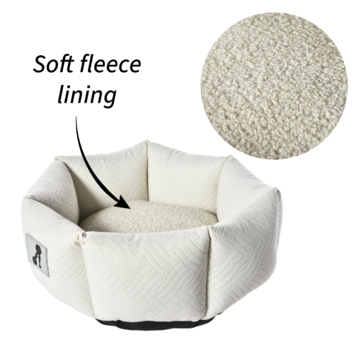 AllPetSolutions Luna Soft Dog Bed Cream Size Large 2