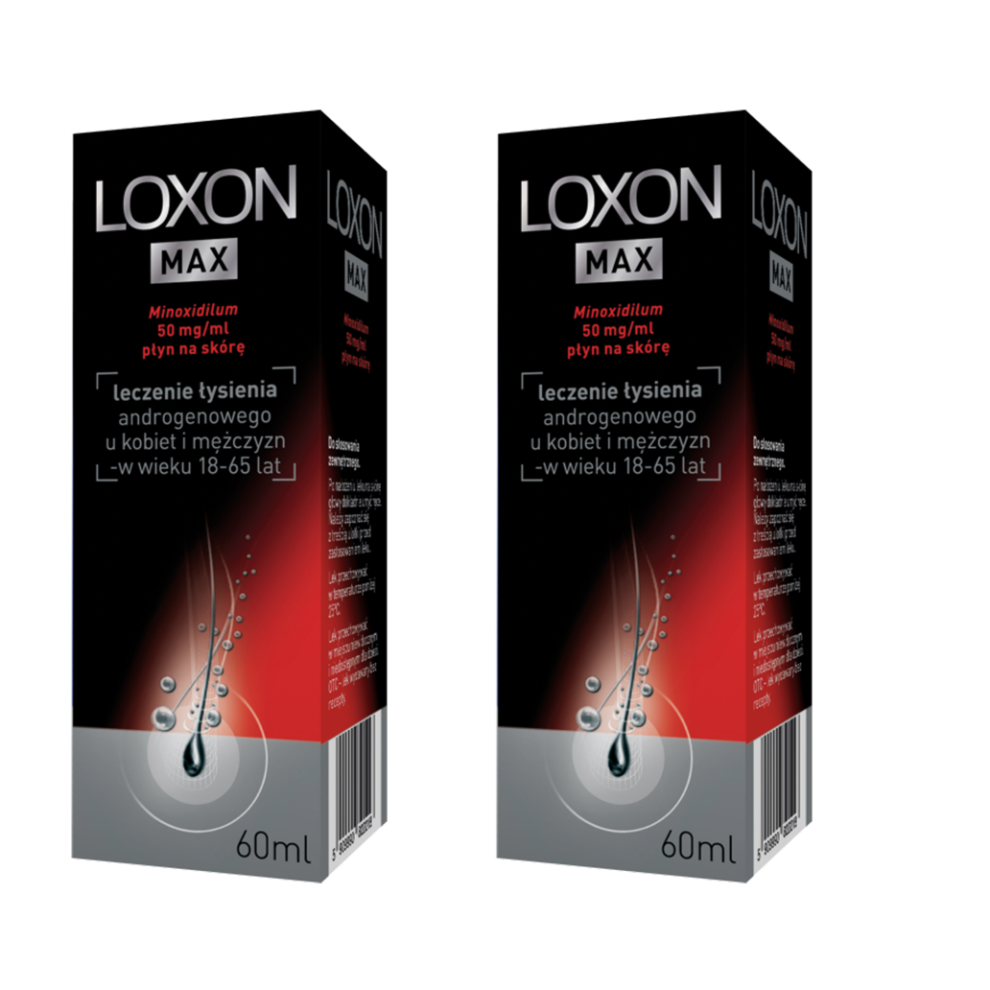 2 x Loxon Max 5% Hair Loss Treatment Solution Spray Serum  60ml