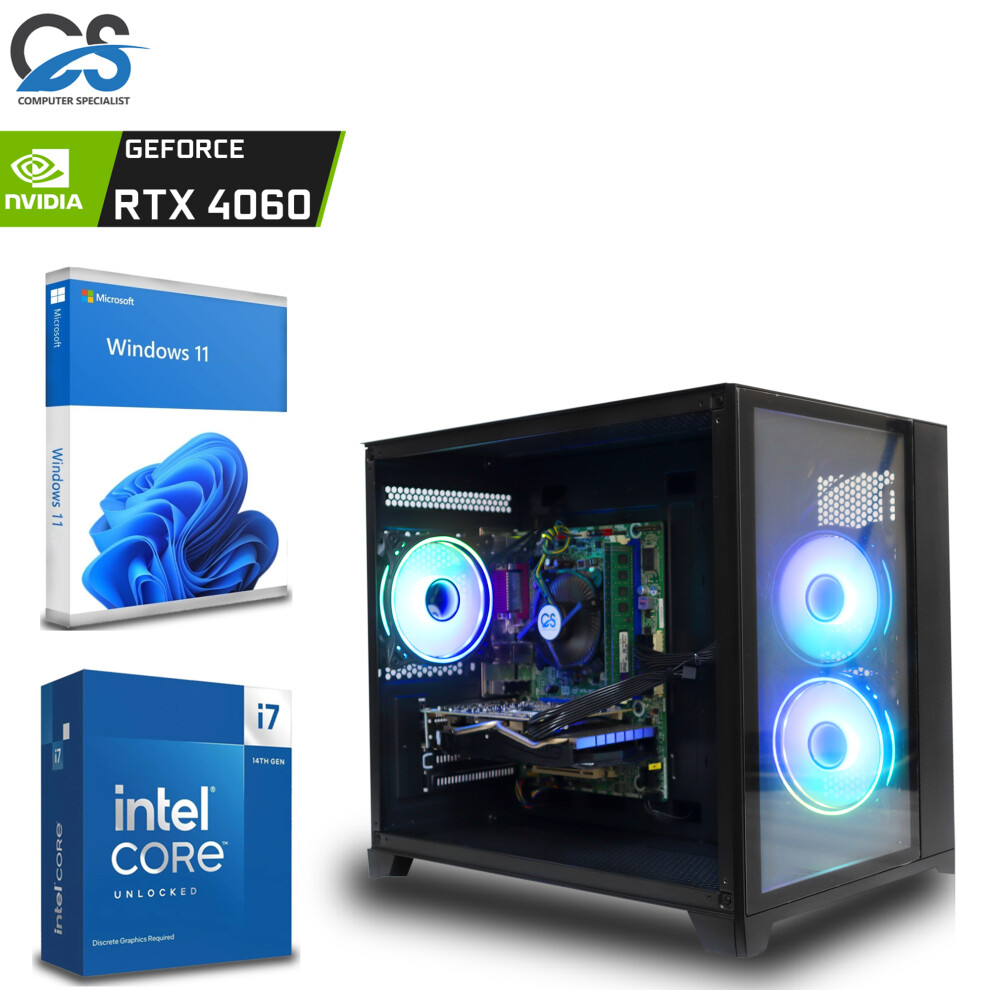 (Intel i5 13400F, 6GB NVIDIA RTX 3050) Gaming PC i7 14700F 32GB DDR4 1TB M.2 RTX 4060 W11-image-OPC-PFBRNVC-NEW