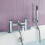 NES Home Modern Chrome Bath Shower Bridge Deck Mounted Mixer Tap And Handset 1