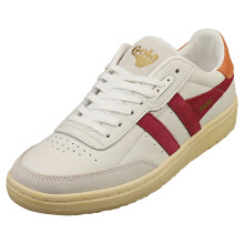 (4) Gola Falcon Womens Fashion Trainers in White Cerise