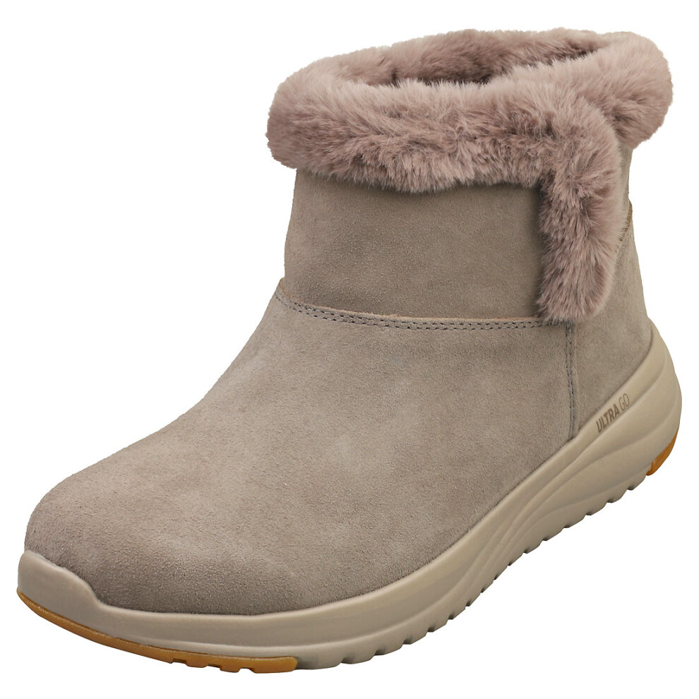 (7) Skechers On The Go Stellar Waterproof Womens Casual Boots in Dark Taupe