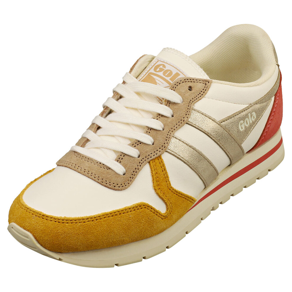 (8) Gola Daytona Quadrant Womens Fashion Trainers in Off White Sun