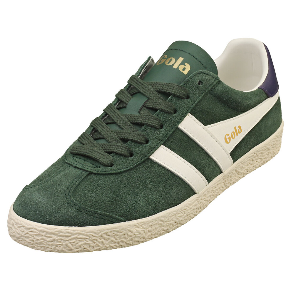 (4) Gola Medallist Womens Casual Trainers in Green Off White