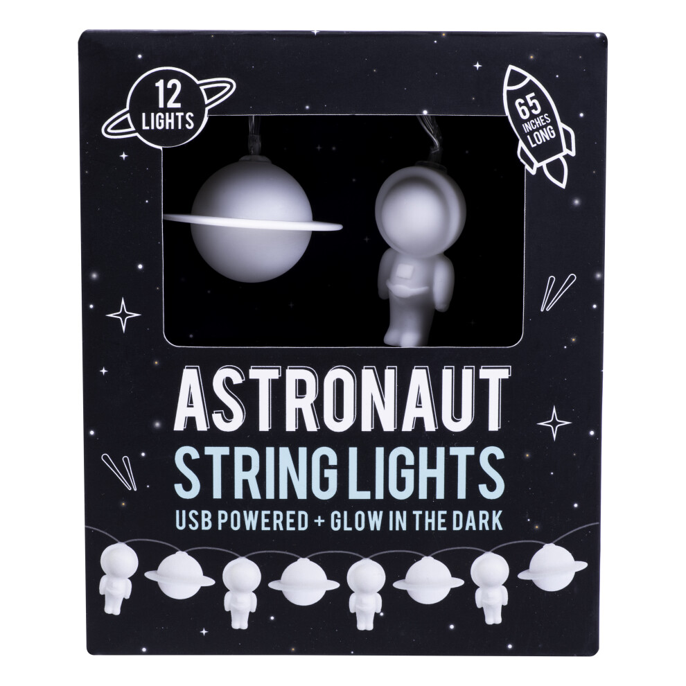 Fizz Creations Dark Astronaut String Lights Glow In The Usb Powered Space Themed String Lights