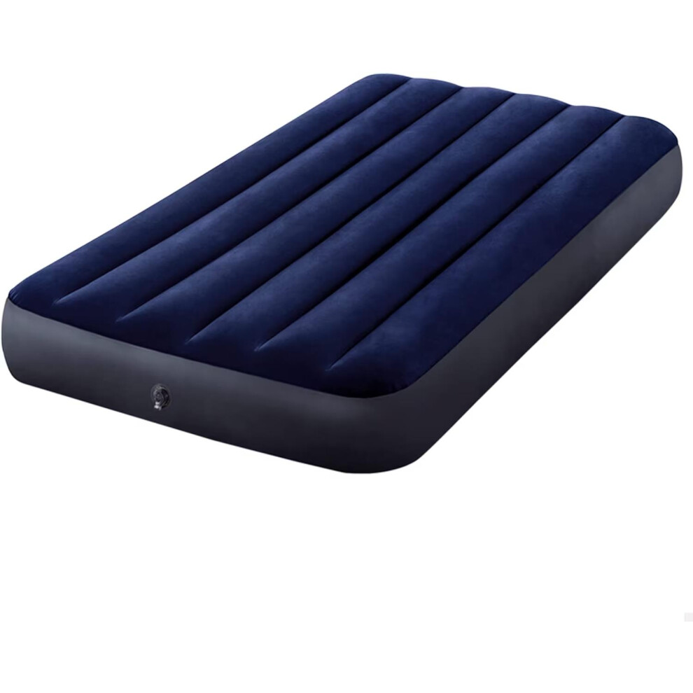 Intex Inflatable Bed Blue 99 x 191 x 25 cm AirBed w/ Built-in large 2-in-1 valve