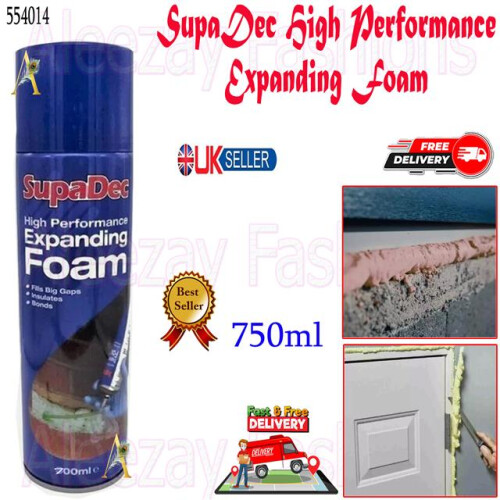SupaDec Expanding Foam For Big Gaps/Insulates/Bonds 750ml