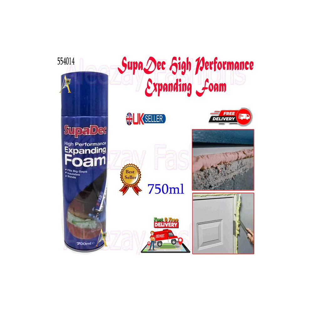 Supadec Expanding Foam For Big Gaps/Insulates/Bonds 750Ml 5017193521163