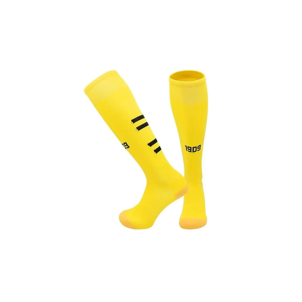 (For Dortmund Home, Kids(EU 30-36)) 24-25 Football Socks for Kids Adult Team Training