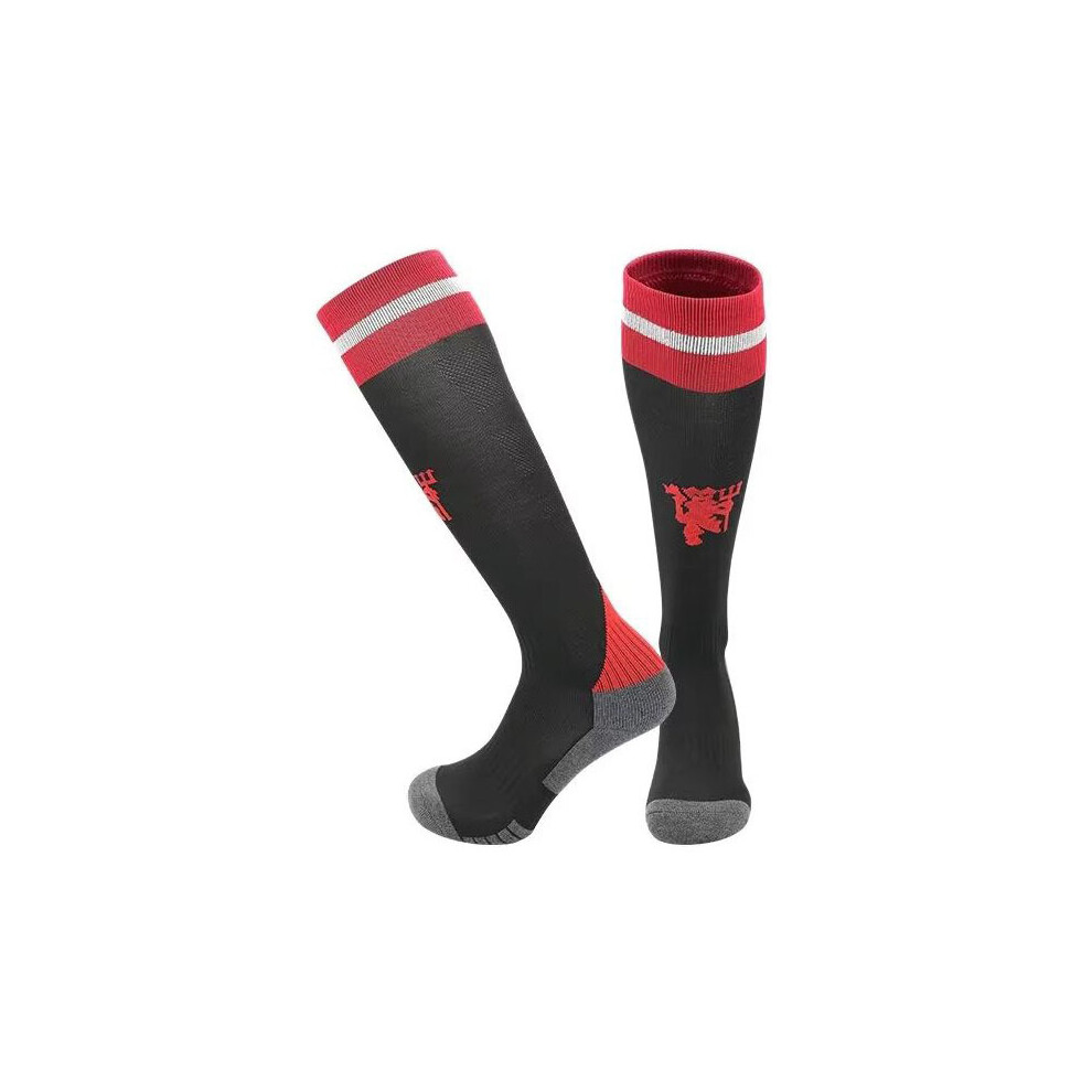 (For Manchester United Home , Kids(EU 30-36)) 24-25 Football Socks for Kids Adult Team Training