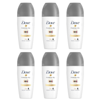 6 X 50ml Dove Invisible Dry Roll On Deodorant 48h Anti-Perspirant