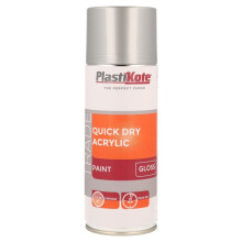 PlastiKote - Quick Dry Acrylic Spray 400ml - Grey Gloss