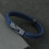 (L 21.5cm 8.5Inch, Navy Rope) Mens Thread Double Layer Detachable Matching Stackable Bracelet 1