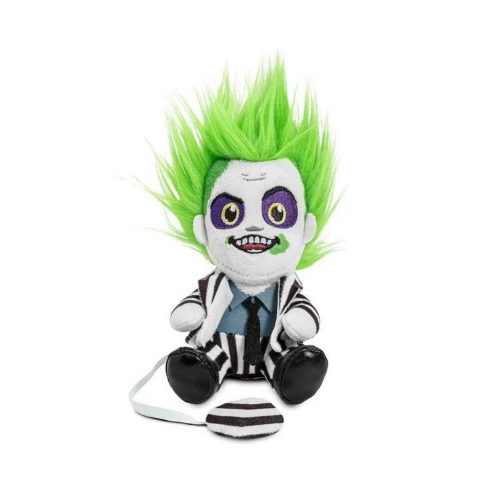 (Black White) 2 Beetlejuice Plush Toy Stuffed Dolls Cartoon Throw Pillow Decoration Gifts