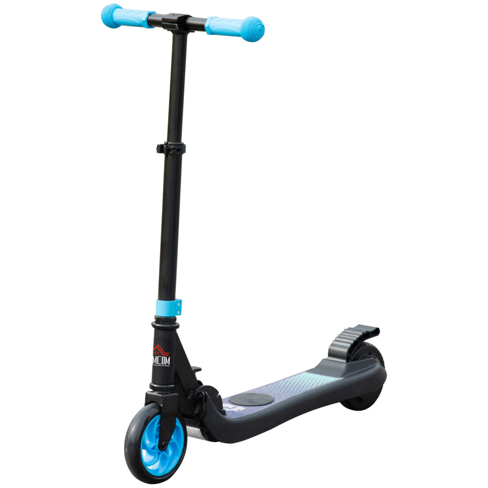 HOMCOM Folding Electric Scooter With Rear Wheel Brake, Sky Blue