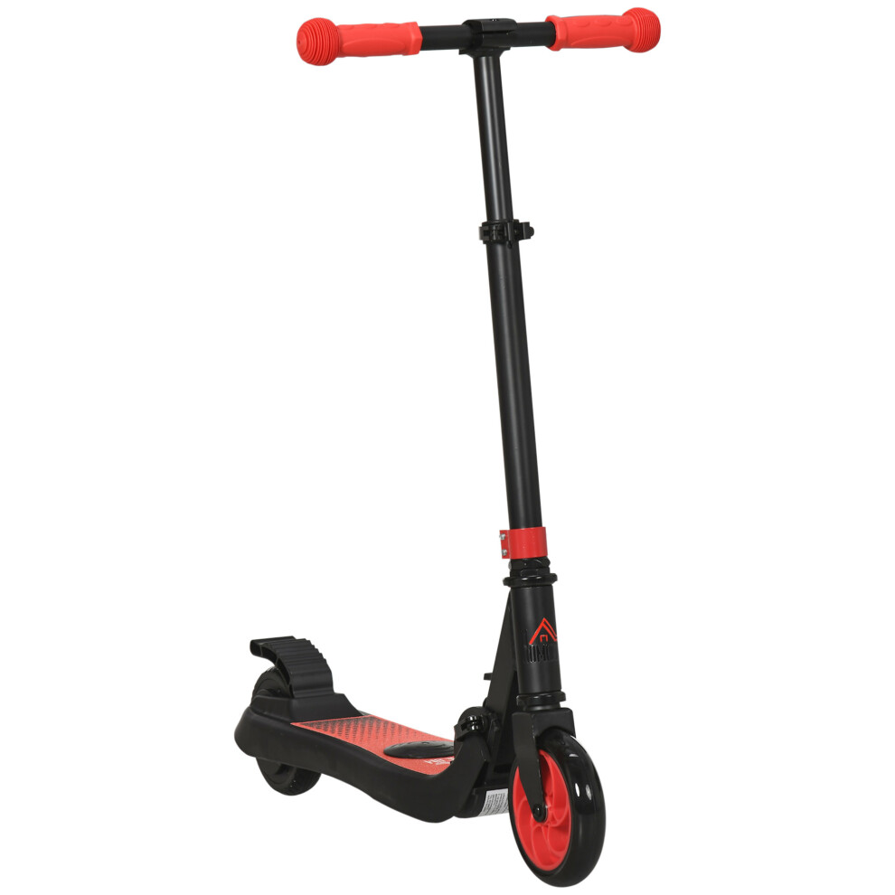 HOMCOM Folding Electric Scooter With Rear Wheel Brake, Red