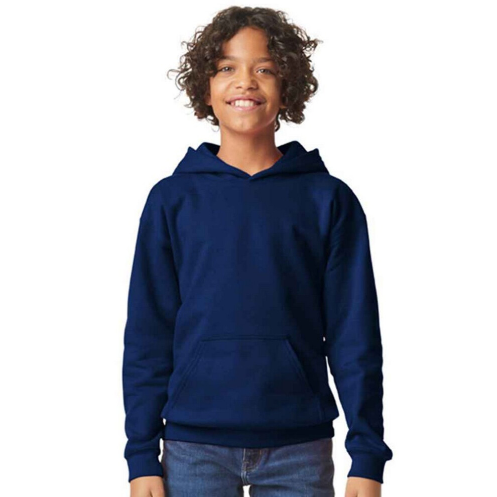 Gildan (Xl, Navy) Childrens/Kids Soft Touch Midweight Hoodie Boys Blue