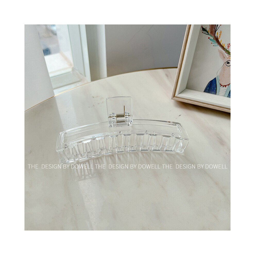 (Clear 13cm) Large Modern Hair Claw Clip For Women Fashionable Resin Material In Various Colors
