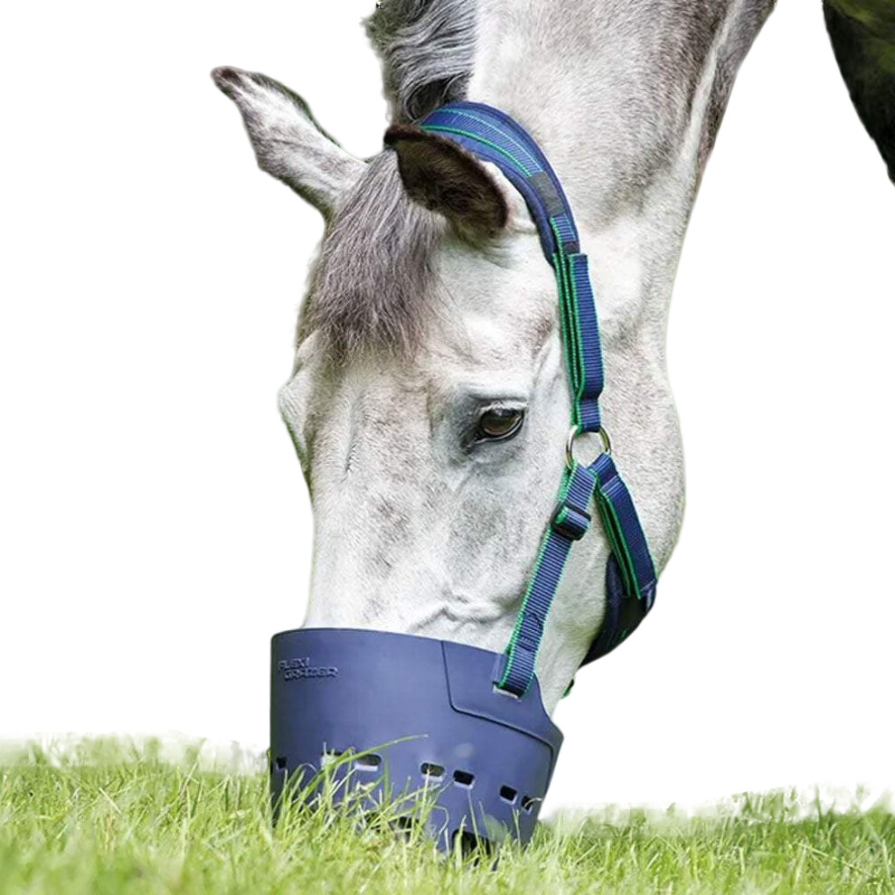 (Full, Navy) Flexi Horse Grazing Muzzle