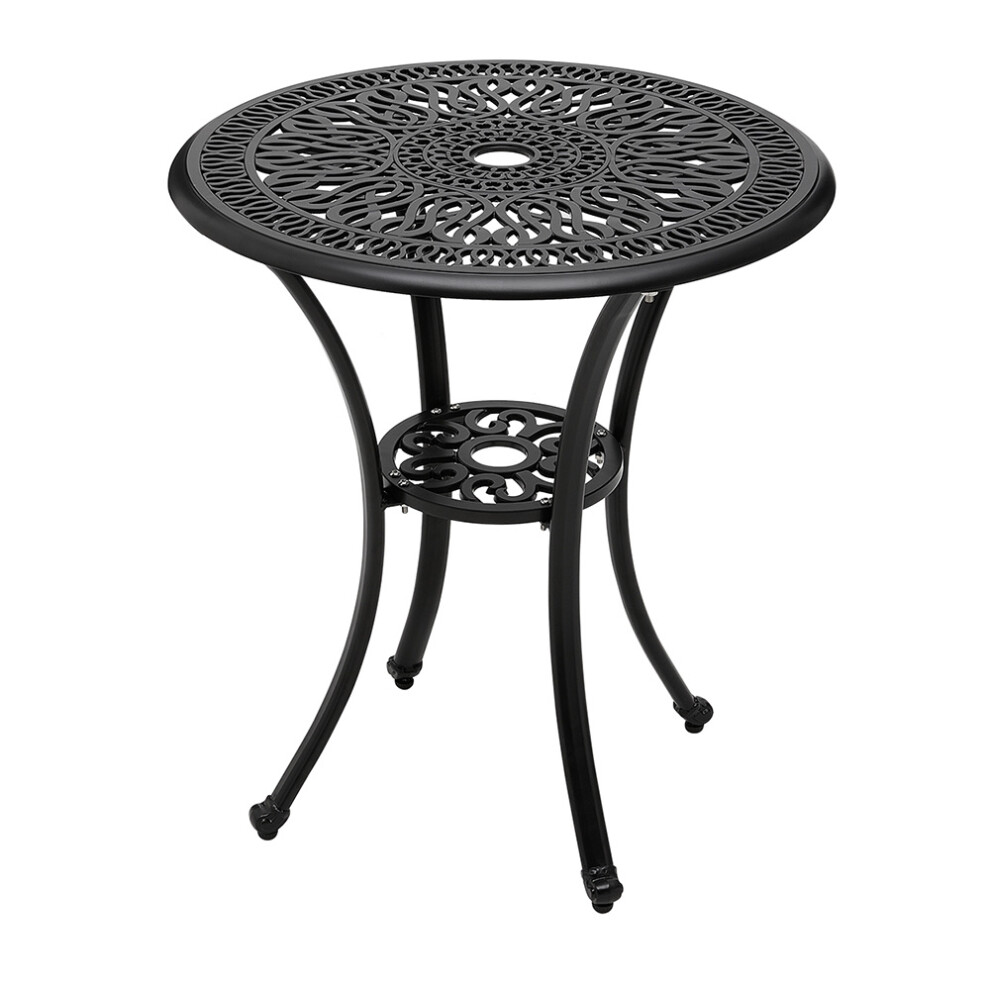 Outdoor Cast Aluminum Round Patio Garden Dining Table