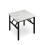 Living And Home Square 60cm Folding Coffee Table with Marble Effect Top 2