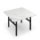 Living And Home Square 80cm Folding Coffee Table with Marble Effect Top 2