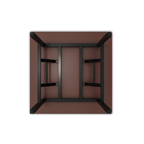 Living And Home Square 80cm Folding Coffee Table with Marble Effect Top 2